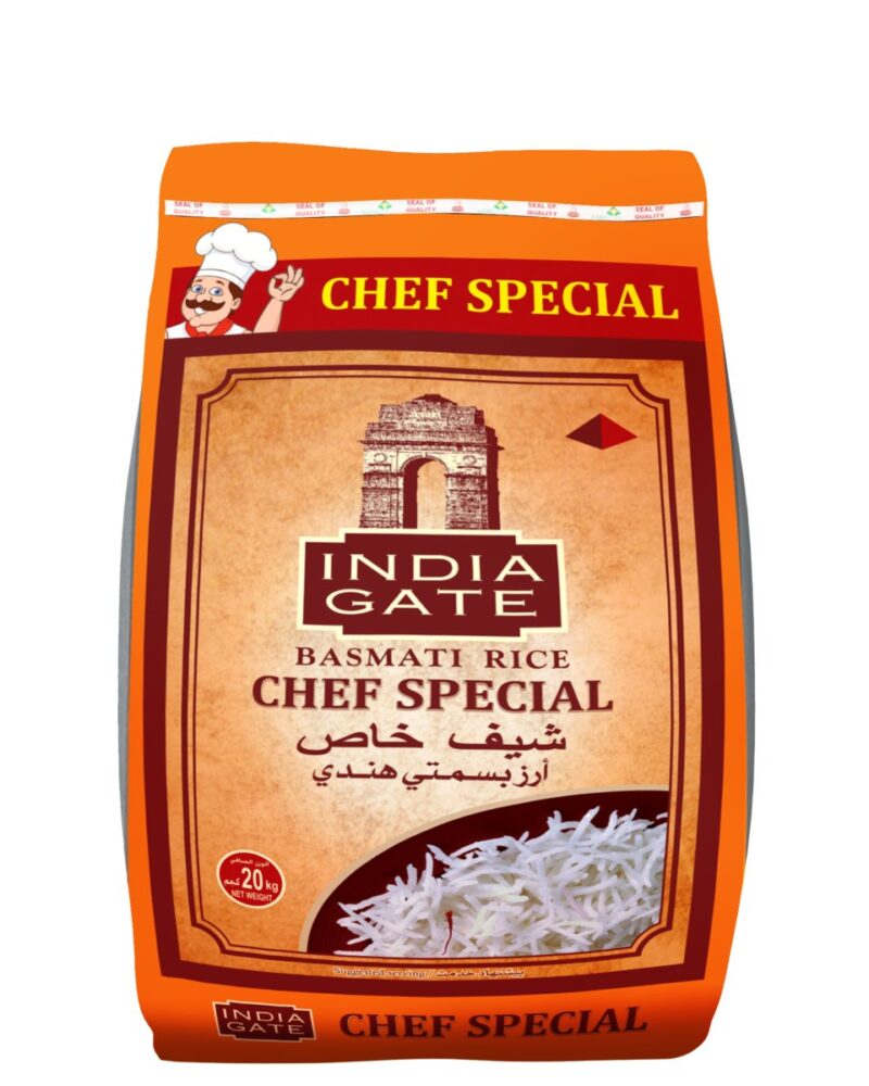INDIA GATE CHEF SPECIAL BASMATI RICE 20 KG.